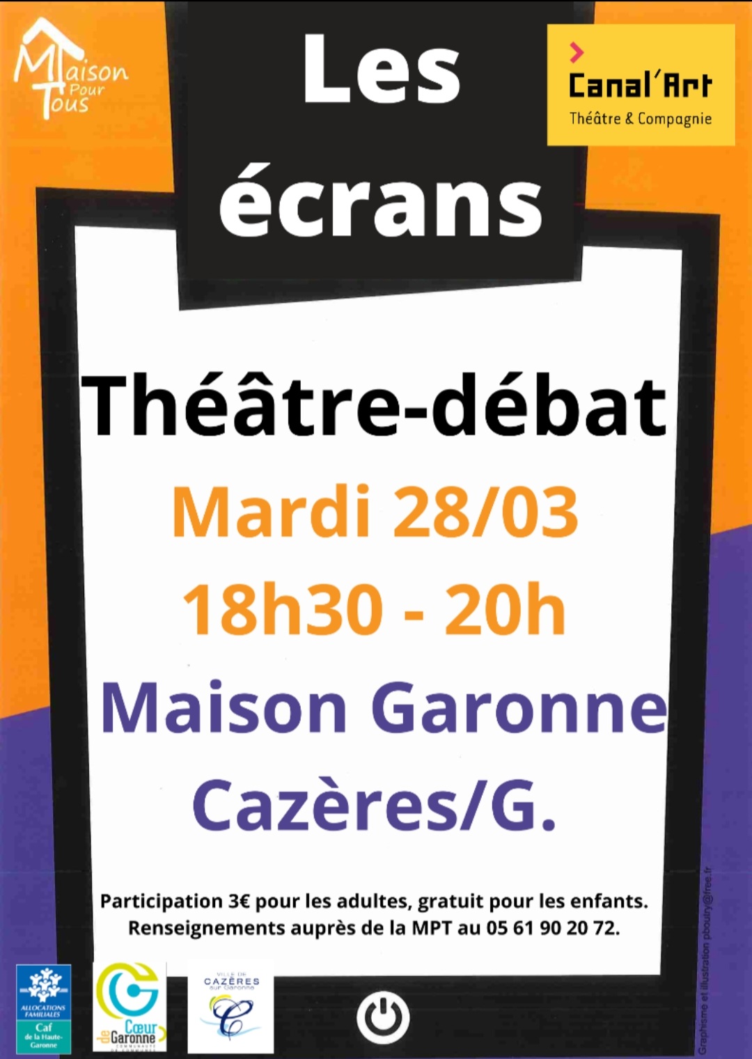 Théâtre débat sur les écrans